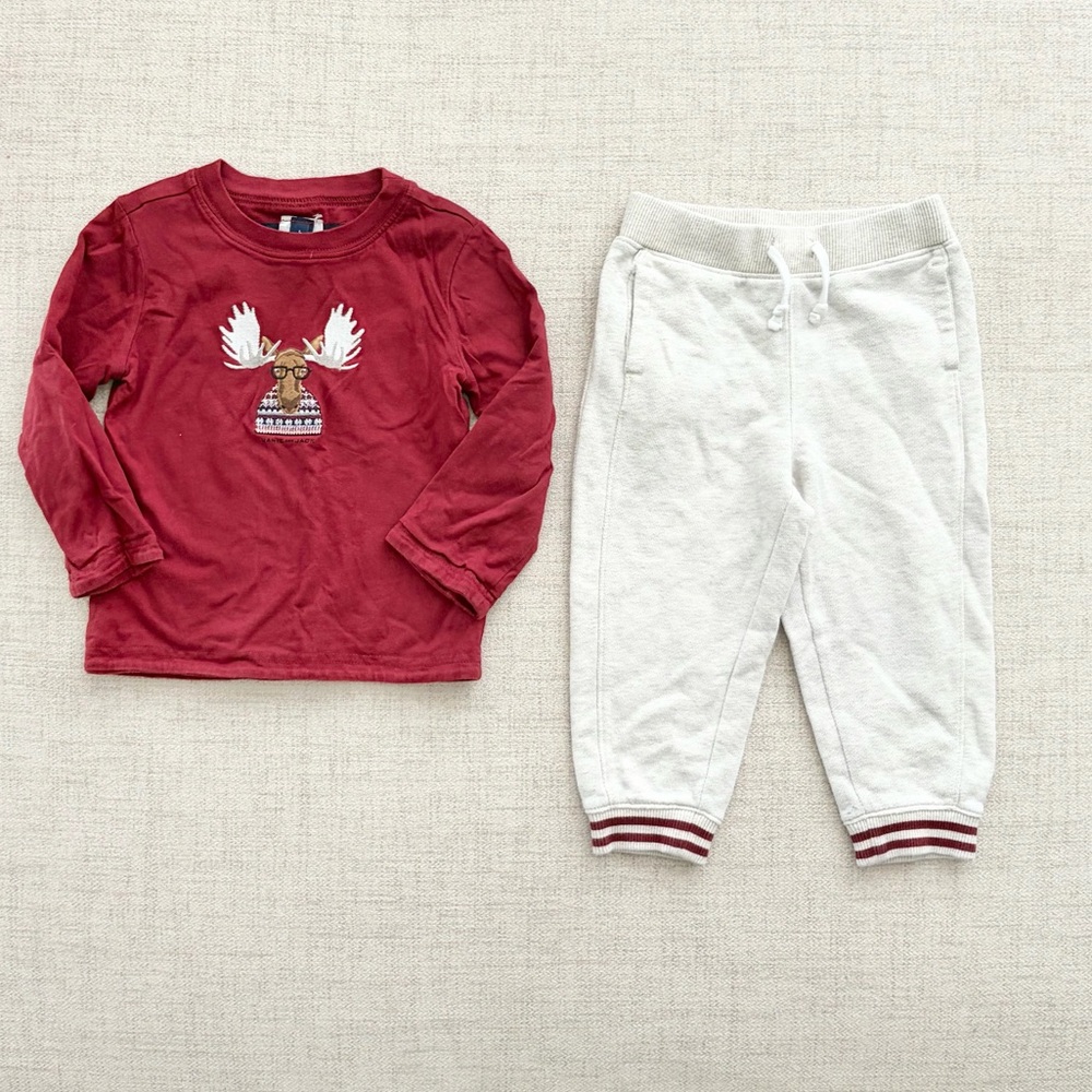 Janie and Jack Long Sleeve Top and Matching Sweatpants Size 18-24 Months